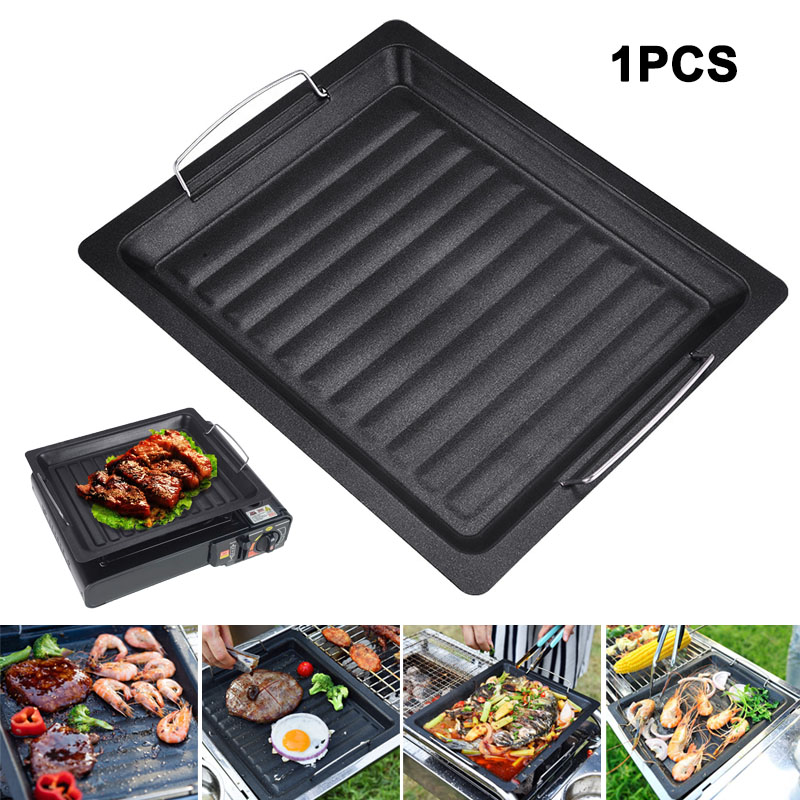 Camping Hiking Cooking - Gruba kwadratowa patelnia grillowa na zewnątrz