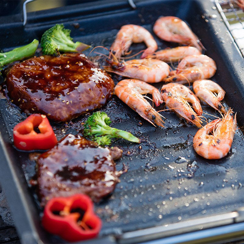 Gruba kwadratowa patelnia gril – Camping Hiking Cooking recenzja i cena